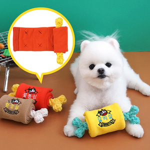 혼자있는 강아지 놀이용품 혼자노는장난감 포메라니안 BBQ간식놀이로프토이