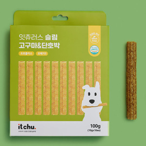 핏펫 잇츄러스 슬림 10개입 강아지 치석제거 덴탈껌 개껌 고구마 단호박